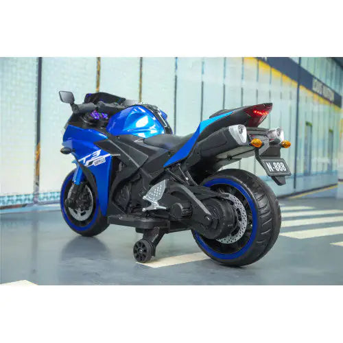 🚀 MOTOCICLETA INFANTIL 12V – MODELO DEPORTIVA (AZUL / ROJA)