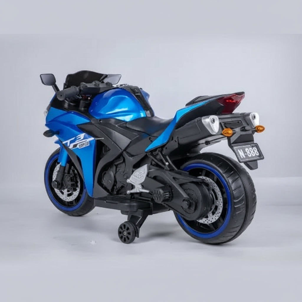 🚀 MOTOCICLETA INFANTIL 12V – MODELO DEPORTIVA (AZUL / ROJA)