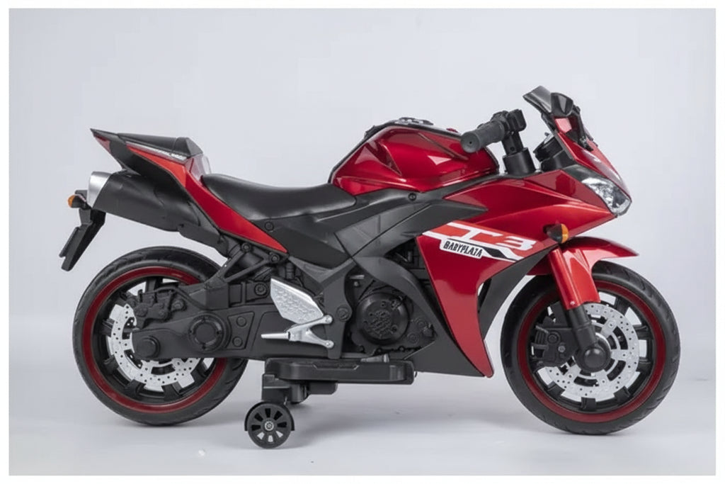 🚀 MOTOCICLETA INFANTIL 12V – MODELO DEPORTIVA (AZUL / ROJA)