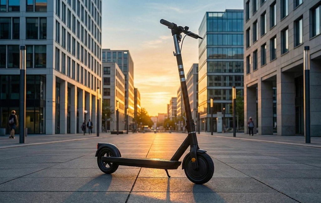 OKAI Neon Lite Scooter Eléctrico para Adultos, Scooter Ligero de 15.5 MPH y 18.6 Millas, Luz Ambiental, Potencia Máxima de 600W, Certificación UL