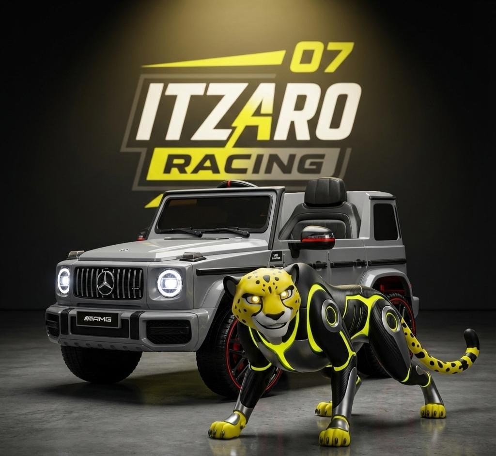 ANPABO Coche Mercedes-Benz G63 con Licencia para Niños 12V Montable con Control Remoto para Padres, Aviso de Batería Baja, Faro LED, Reproductor de Música y Bocina, Arranque Suave, Vehículo Eléctrico para Niños, Gris