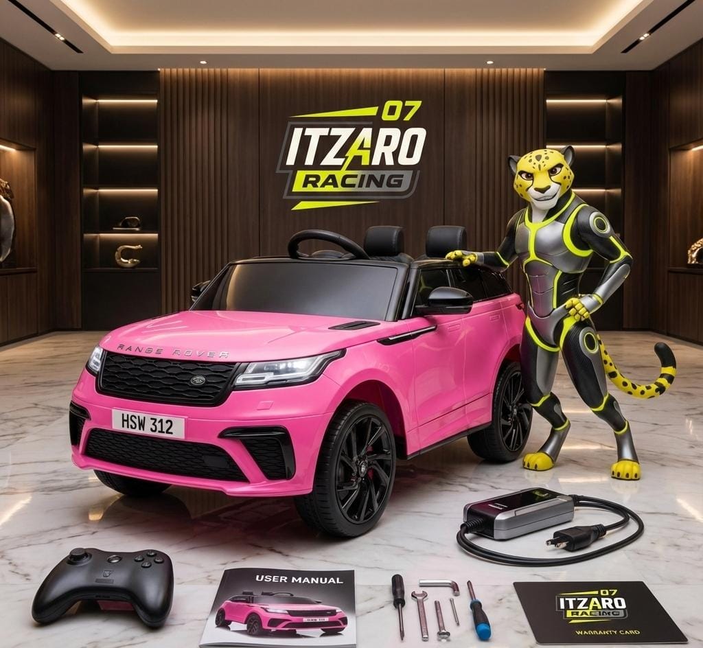 Coche Eléctrico Licenciado Land Rover VELAR para Niños por TOBBI12V 7AH Coche de Juguete para Niños de 3-8 Años con Control Remoto/Música/Cinturón de Seguridad y Puertas Dobles