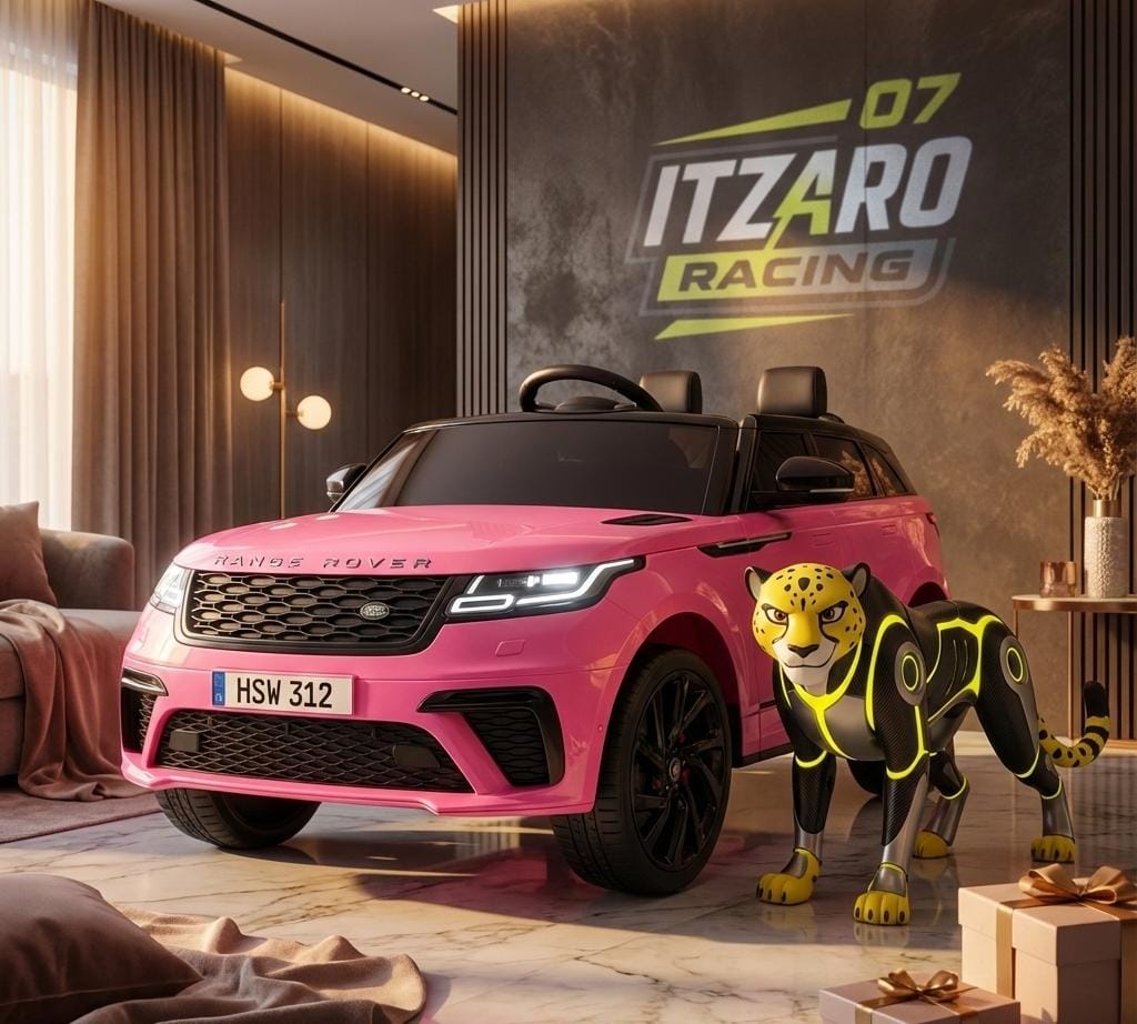 Coche Eléctrico Licenciado Land Rover VELAR para Niños por TOBBI12V 7AH Coche de Juguete para Niños de 3-8 Años con Control Remoto/Música/Cinturón de Seguridad y Puertas Dobles