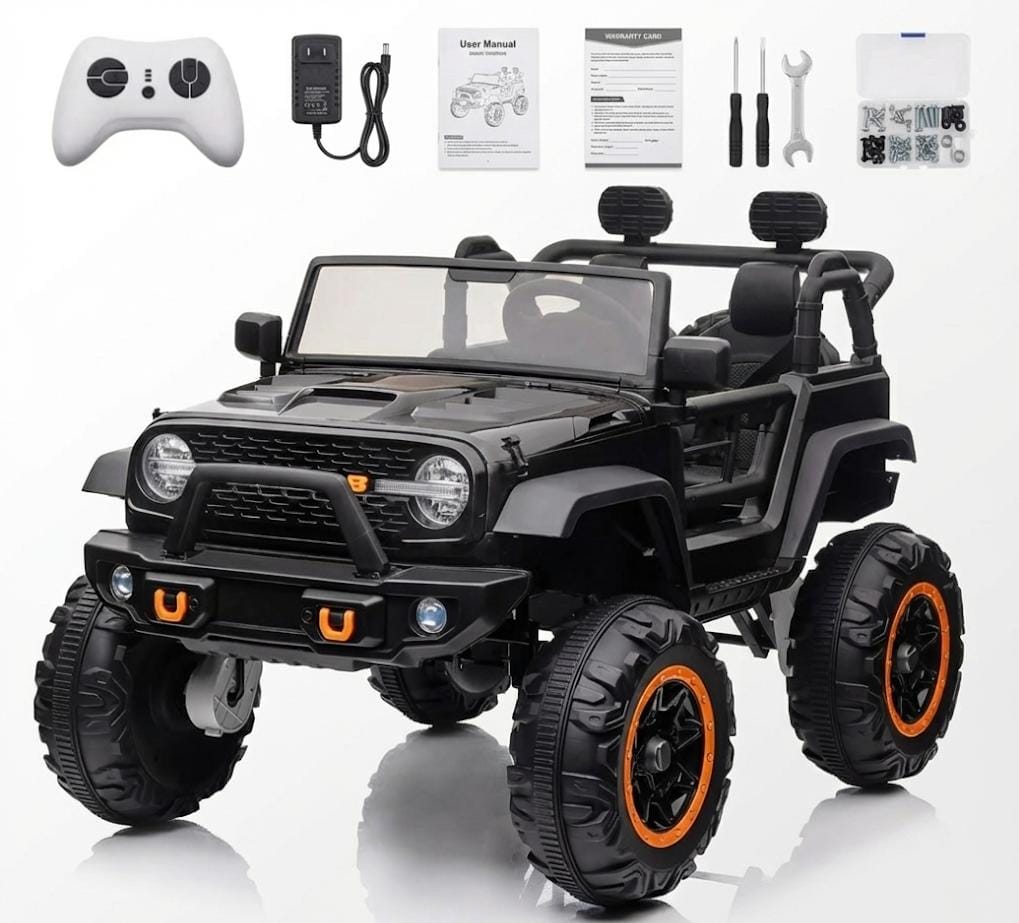 GarveeLife 24V 4x4 para 2 Plazas con Control Remoto – Negro