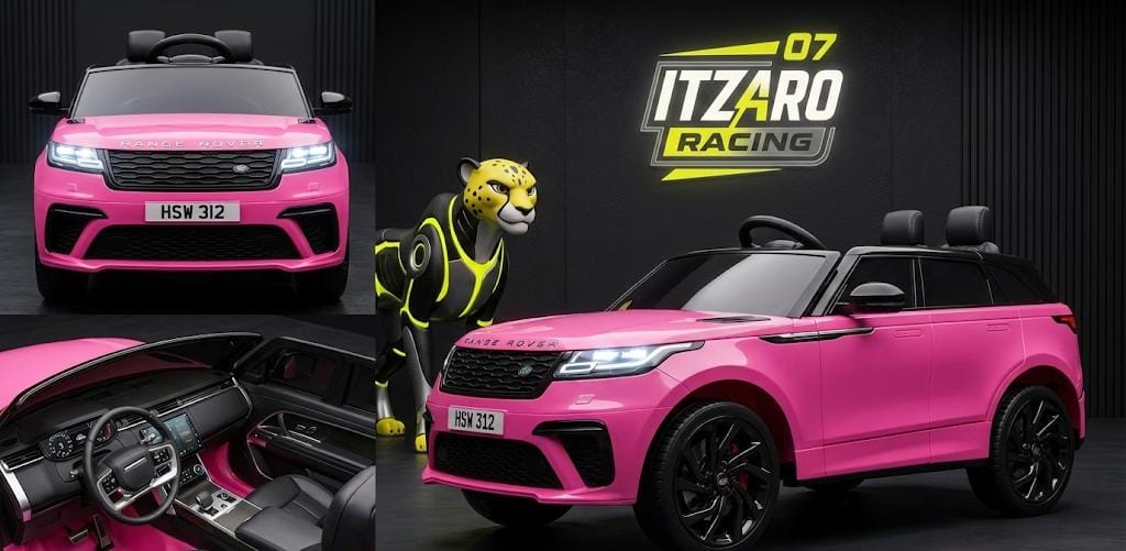 Coche Eléctrico Licenciado Land Rover VELAR para Niños por TOBBI12V 7AH Coche de Juguete para Niños de 3-8 Años con Control Remoto/Música/Cinturón de Seguridad y Puertas Dobles