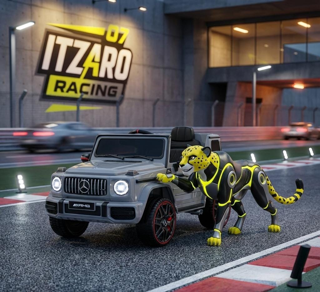 ANPABO Coche Mercedes-Benz G63 con Licencia para Niños 12V Montable con Control Remoto para Padres, Aviso de Batería Baja, Faro LED, Reproductor de Música y Bocina, Arranque Suave, Vehículo Eléctrico para Niños, Gris