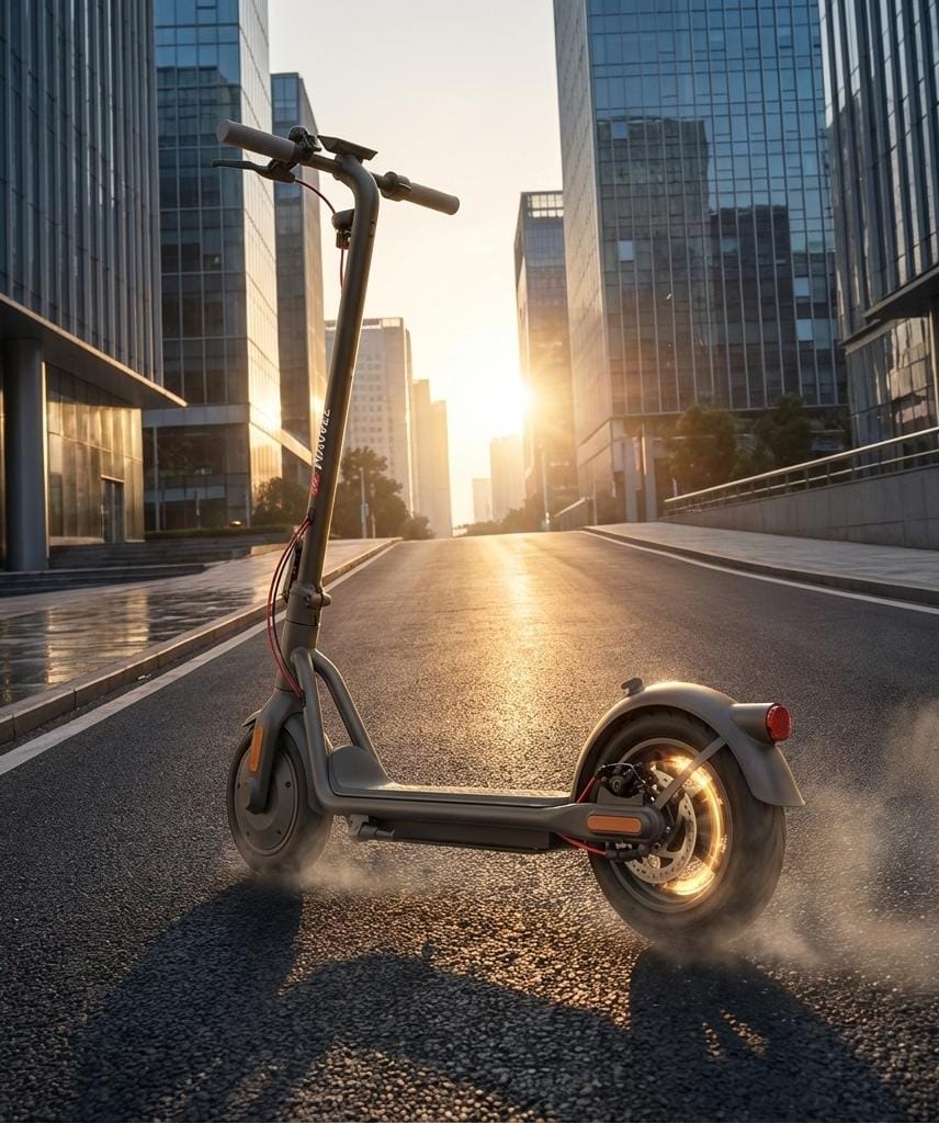 Patinete Eléctrico NAVEE V25 con Motor de 600W, Máxima Potencia hasta 19 MPH, Autonomía de 15.5 Millas y Neumáticos Neumáticos de 10 Pulgadas, Plegable y Ligero, Ideal para Estudiantes Universitarios y Amantes de los Scooters