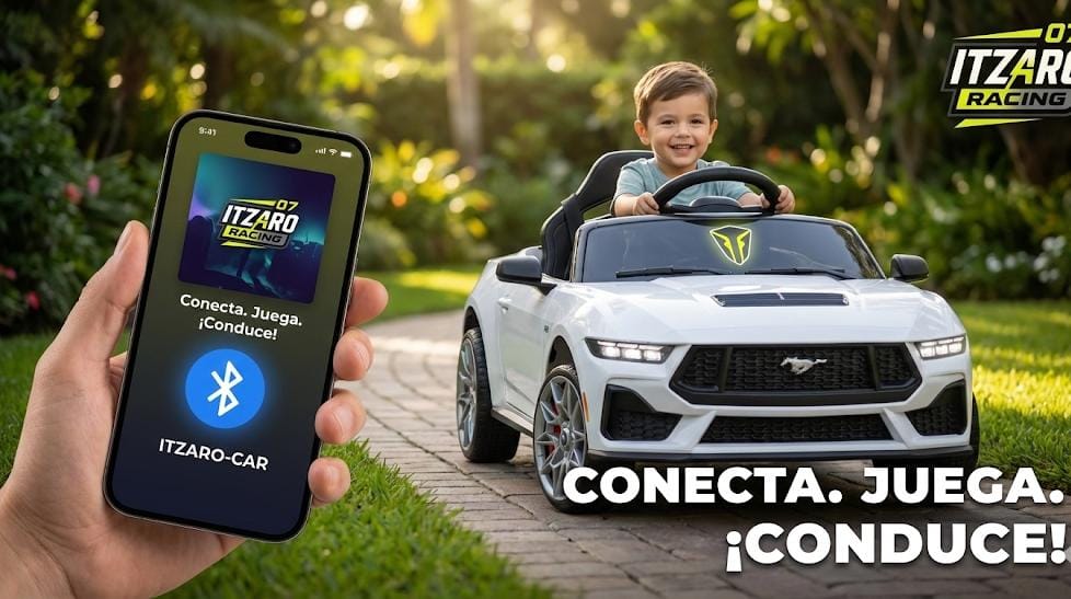 Best Choice Products Coche Eléctrico para Niños 12V con licencia oficial de Ford Mustang con Control Parental, Luces LED, 2 Velocidades y Bluetooth - Blanco