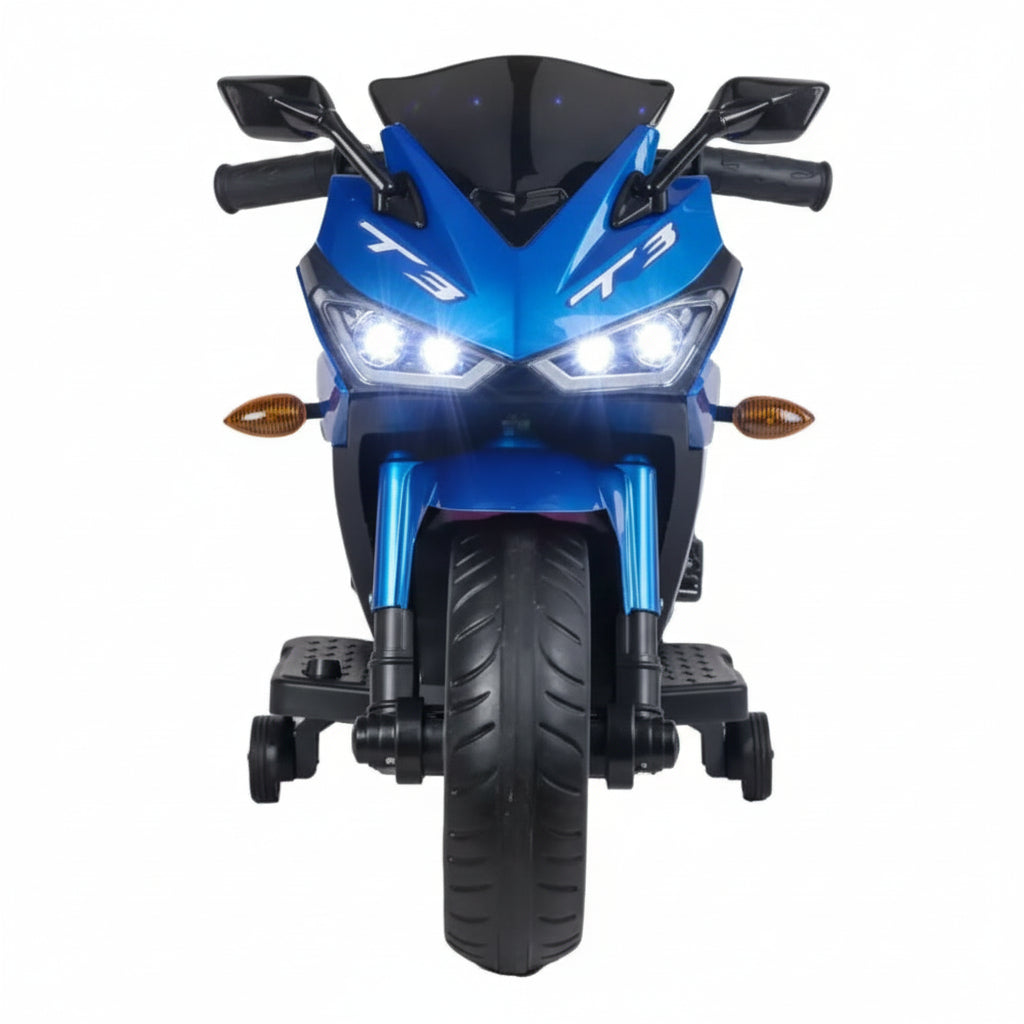 🚀 MOTOCICLETA INFANTIL 12V – MODELO DEPORTIVA (AZUL / ROJA)